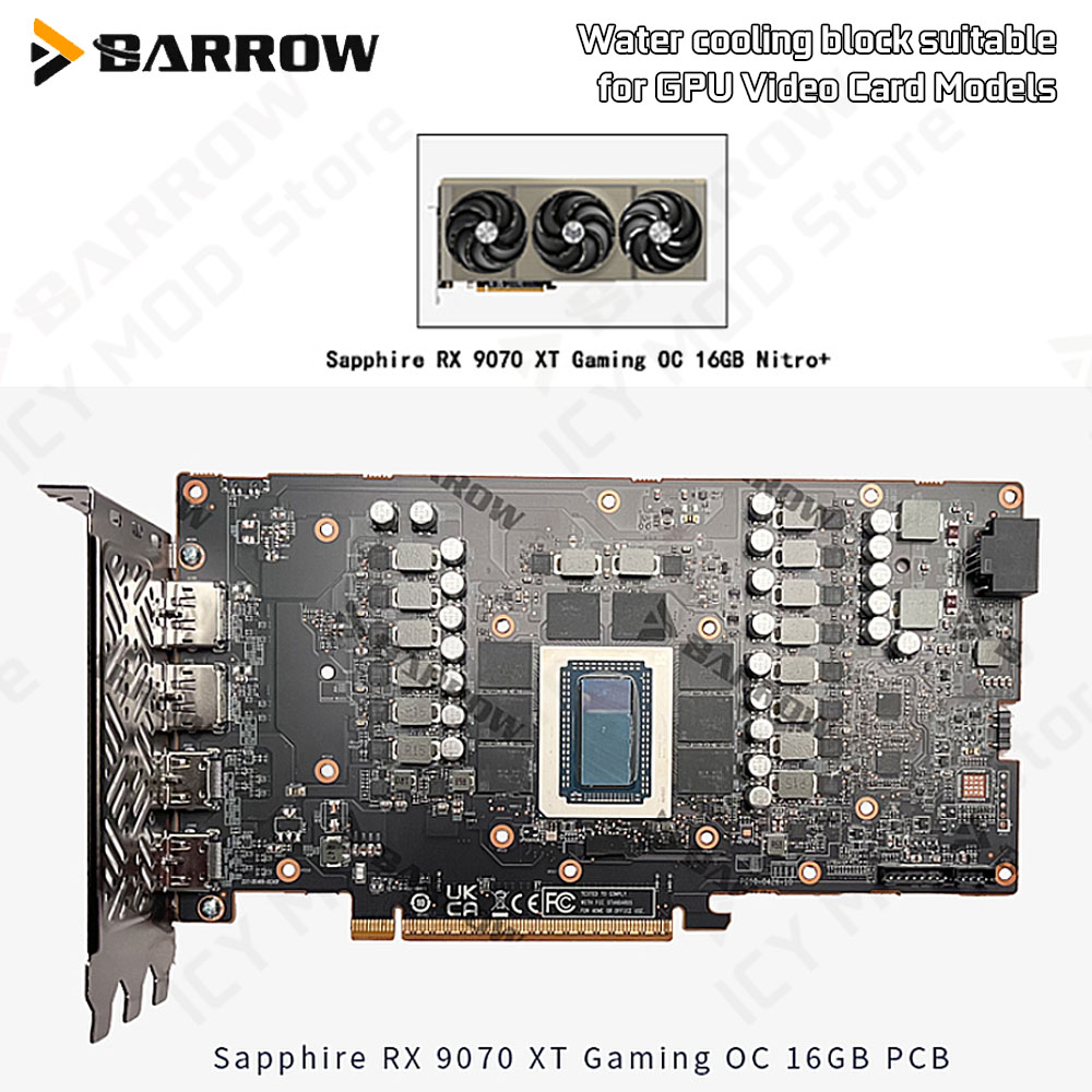 Barrow Graphics Card Water Coo - Rx 9070 Xt ulasan dan harga