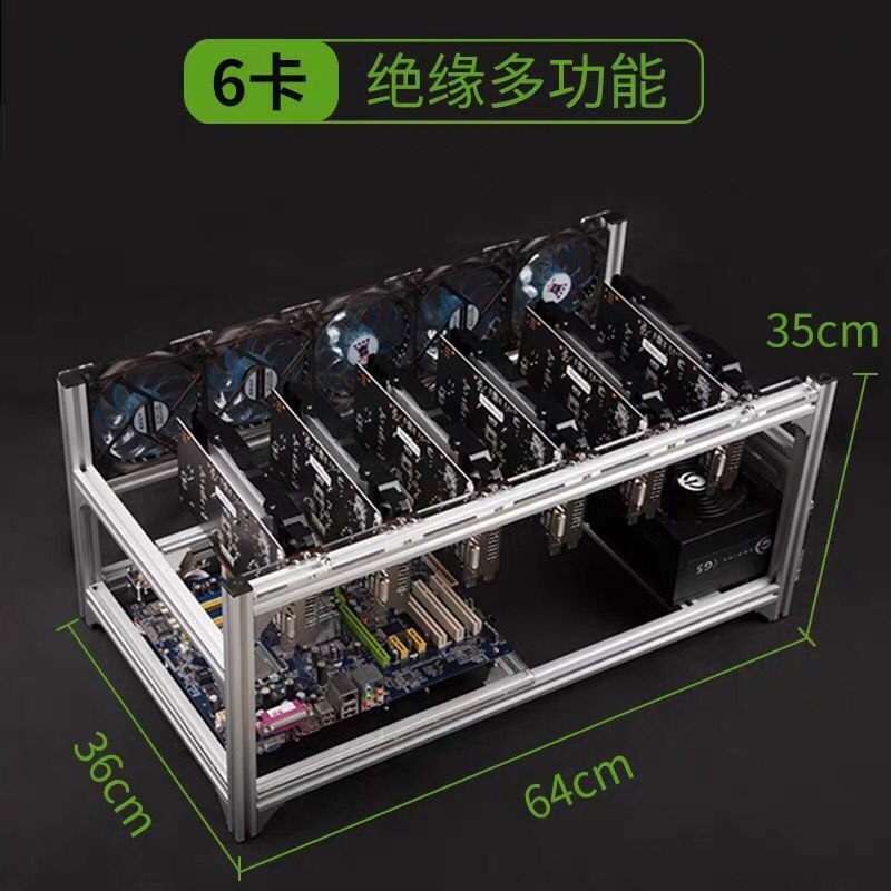 6 8 12 19 GPU Miner Mining Rig - Gpu Mining Rig Frame 8 Gpu ulasan dan harga