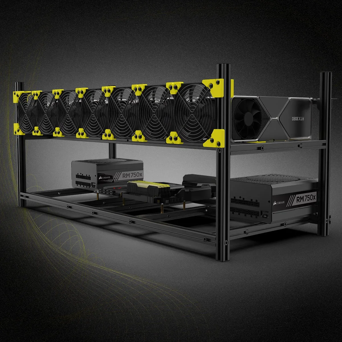 1pc 8 GPU Graphics card Alumin - Gpu Mining Rig Frame 8 Gpu ulasan dan harga